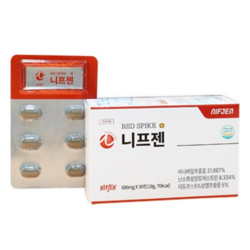 니프젠 스파이크 프리미엄 600mg 30정 1개 바나나잎 추출물