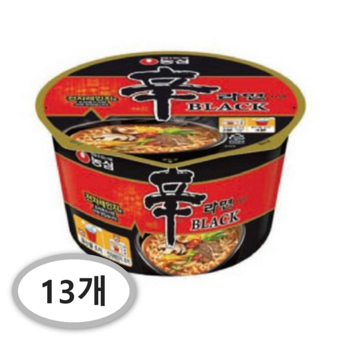 농심 신라면 블랙 컵라면 101g, 13개