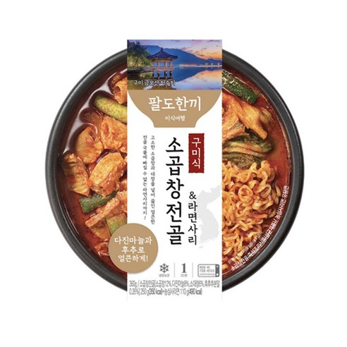 팔도한끼 구미식 소곱창전골 라면사리 360g x 3개