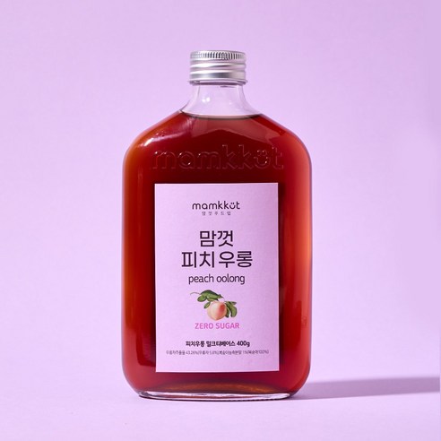맘껏푸드랩 제로슈가 피치우롱 밀크티 베이스 400g