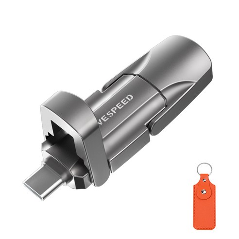 MOVESPEED YVP 1090MB/s USB 3.2 Gen2 C타입 플래시 드라이브 듀얼 인터페이스 외장SSD, 금속 재질, 회색, 1TB