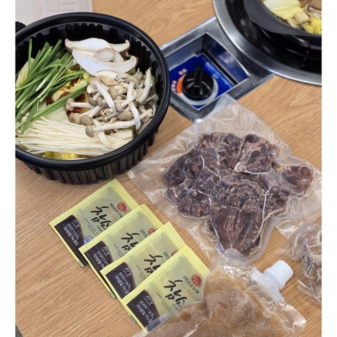 아롱사태 300g 스지 100g 압도적인 가성비 오프라인매장 직접운영 캠핑음식 요리 밀키트 술안주 간단 국물요리 아롱사태 스지 전골, 1개, 1.5kg