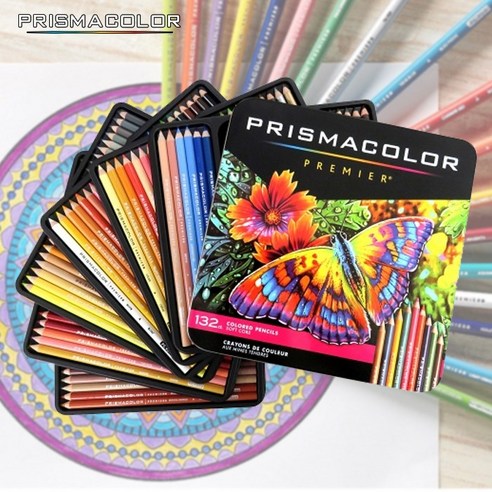 [오피스스쿨] Prismacolor 프리즈마색연필 132색세트 고급 프리미엄 전문가용 드로잉색연필 입시미술 색연필 다양하고 선명한컬러, 프리즈마컬러 유성색연필_132색세트