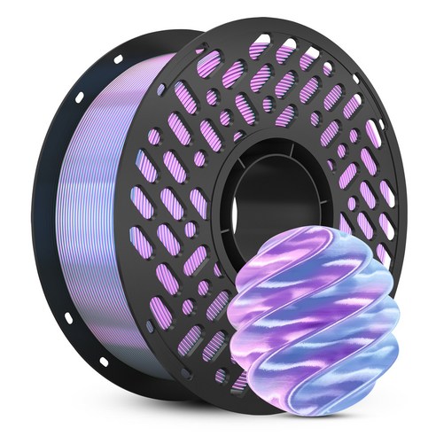 CaiLab 3D 프린터 필라멘트 PLA 실크 투톤 트리톤 멀티컬러 그라데이션 1.75mm 1kg 자연스러운 색상 전환 고품질 실크 질감 쉬운 출력 안정적인 라인 직경 1KG
