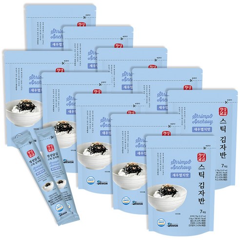 세원씨엔푸드 정성담김 스틱 김자반 새우멸치맛, 10개, 70g