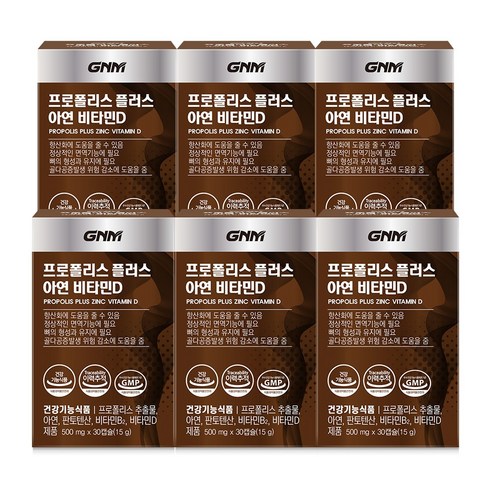 GNM자연의품격 프로폴리스05 30캡슐, 30정, 6개