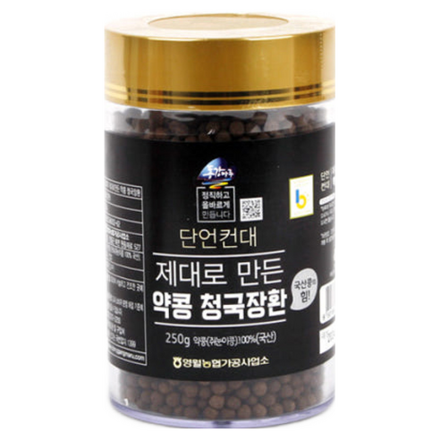 영월농협 동강마루 쥐눈이콩 약콩 청국장환250g x 3개