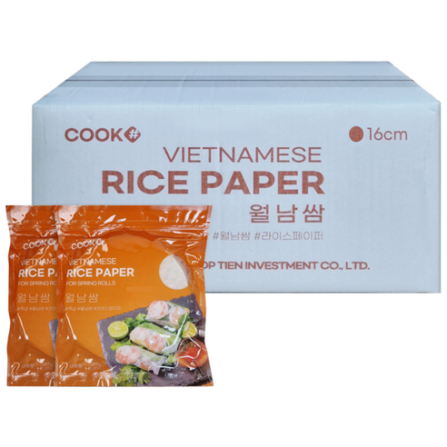 [BOX] 쿡샾 원형 월남쌈 라이스페이퍼 [300gx24개], 300g, 24개