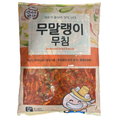 항아리반찬 무말랭이 무침, 3kg, 6개