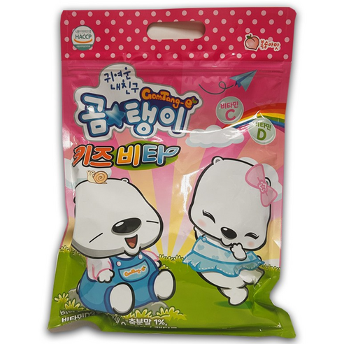 곰탱이 키즈비타 파우치형 250정, 250개, 1.1g