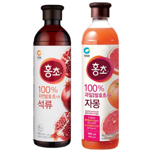 청정원 홍초 900ml 3종 (석류+자몽+블루베리)  각1개씩