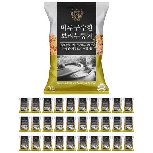 미루구수한누룽지 보리, 30개, 70g