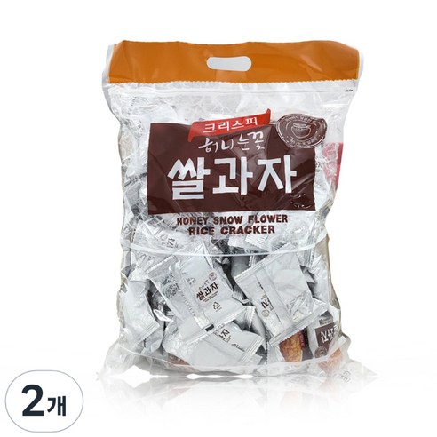 크리스피 허니 눈꽃 쌀과자, 600g, 2개