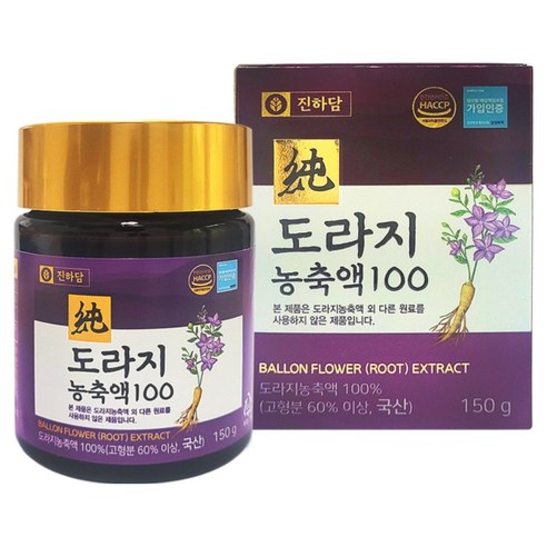 국산 도라지 농축액100% 도라지청 고농축엑기스 150g 1개