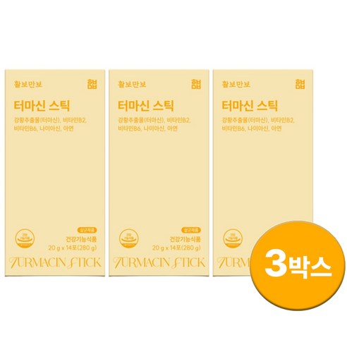 활보만보 터마신 스틱 3박스 - 액상 관절영양제 무릎 어깨 연골 삼출물 통증, 280g, 3박스
