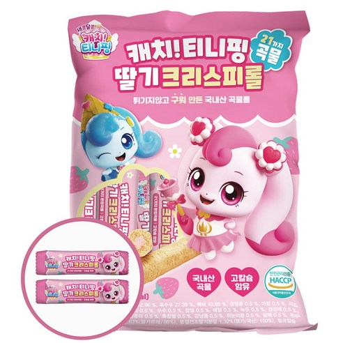 개미 캐치티니핑 딸기 크리스피롤, 150g, 1개