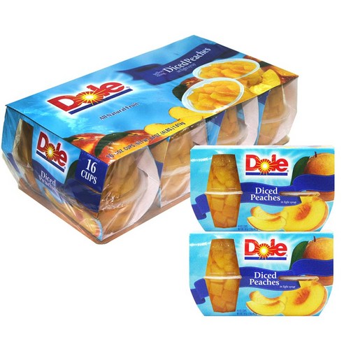 Dole 복숭아 과일컵 113g x 32개, 32개, 113g