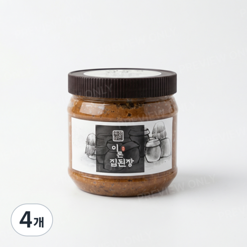 [이론]구수한 시골 재래식 집 된장, 1kg, 4개