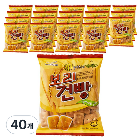 보리건빵, 70g, 40개