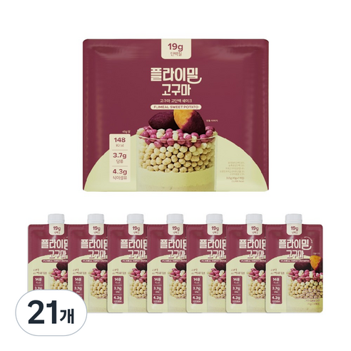 플라이밀 고구마 쉐이크, 45g, 21개