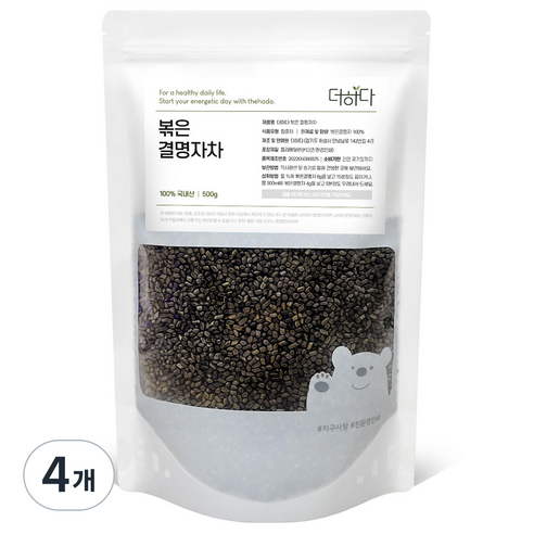 더하다 볶은 국산 결명자차, 500g, 1개입, 4개