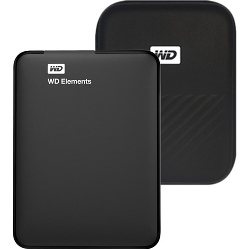 WD Elements Portable 휴대용 외장하드 + 파우치, 1TB, 블랙