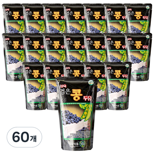삼육두유 검은콩 두유 파우치, 190ml, 60개