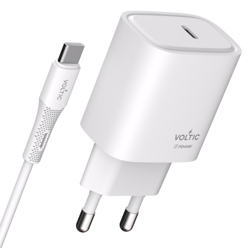 볼틱 초고속 충전기 C타입 45W + C to C 60W 케이블, 화이트, 1개