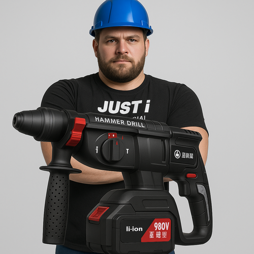 저스티고성능 해머 함마 드릴 뿌레카 임팩 로터리 전동 파괴 충전 앙카, 저스티 전문가용 해머드릴, 1개, 본품 + 배터리2개이상
