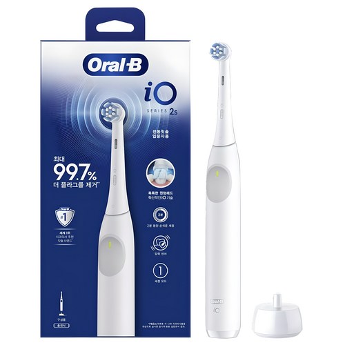 오랄비 iO2 전동칫솔, 화이트, 1개
