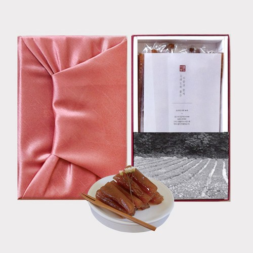 [고급 보자기포장 추석선물 특가] 마음담은 콩고물 도라지정과 추석 명절 선물세트, 1개, 400g