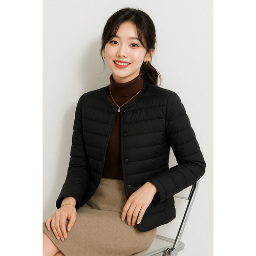 썬나이즈 여성용 슬림핏 다운 경량패딩