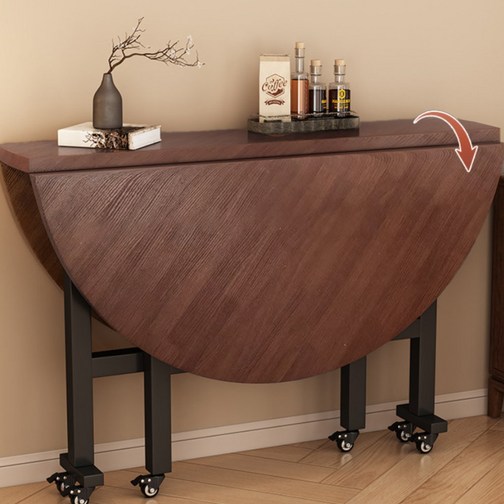 접이식 이동 원형 식탁 주방 거실 다용도 확장형 테이블