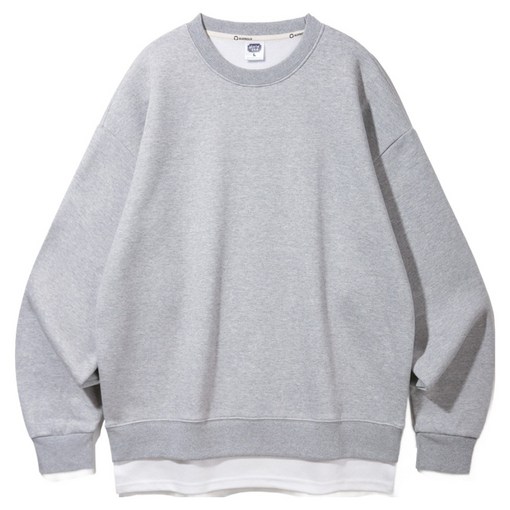 앨빈클로 남녀공용 더블코튼 레이어드 오버핏 맨투맨 MAR884