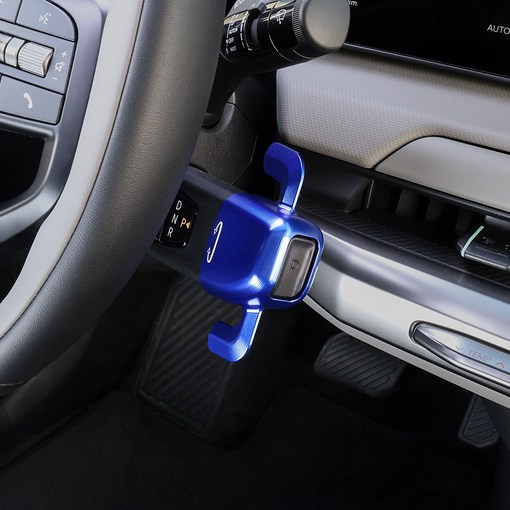 유투카 칼럼식 핸들 기어노브 서포터 알루미늄 포인트 몰딩 튜닝 용품 EV3 EV4 EV5 EV9 PV5 타스만 디올뉴 셀토스 레이EV 호환, 블루 1P NB01, 기어노브