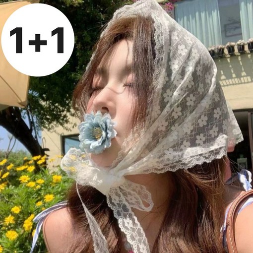 도치코 헤어커치프 헤드스카프 두건 헤어밴드 레이스