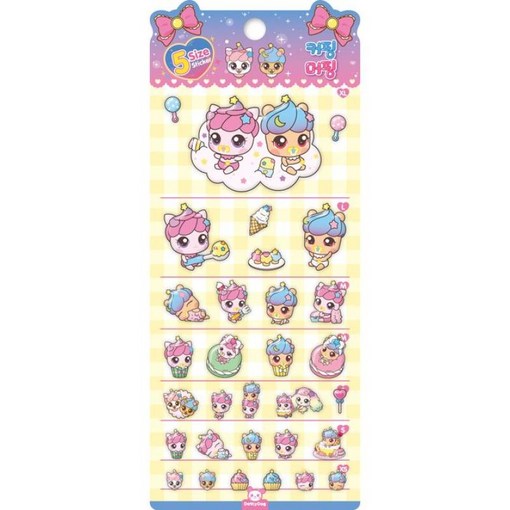 새콤달콤 캐치 티니핑 5사이즈 스티커  커핑머핑