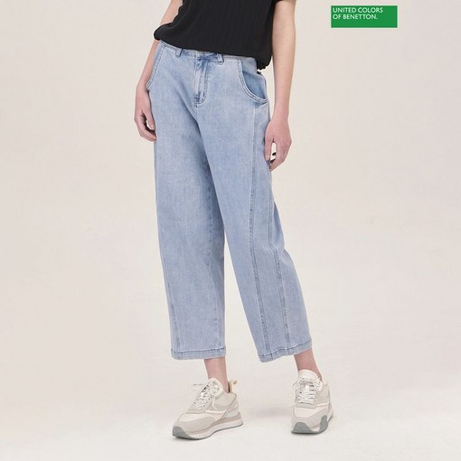 베네통 세미 배기핏 생지 데님팬츠 BADPA5611