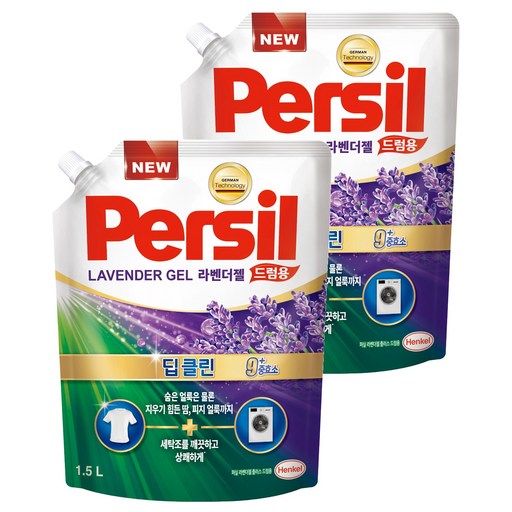 퍼실 딥클린 라벤더젤 플러스 드럼용 액상세제 라벤더 코튼향 리필