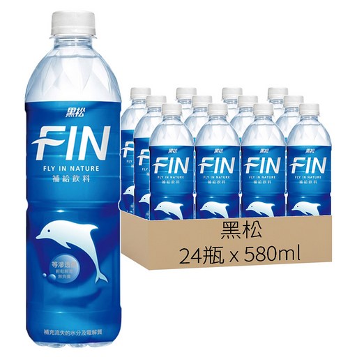 黑松 FIN 補給飲料, 580ml, 24瓶