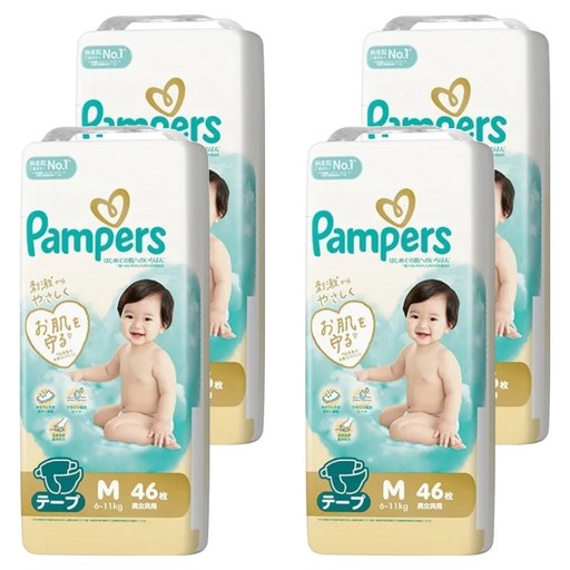 Pampers 幫寶適 日本境內版 黏貼型尿布 6~11kg, M, 184片
