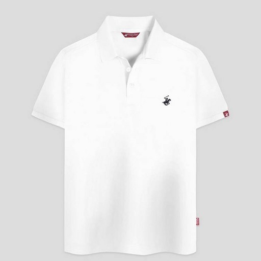 BEVERLY HILLS POLO CLUB 比佛利保羅 男女通用 標準涼感短袖Polo衫 CPW0T01, 白色