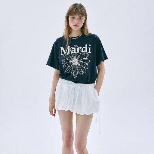 마르디메크르디 여성용 TSHIRT FLOWERMARDI 반팔 티셔츠