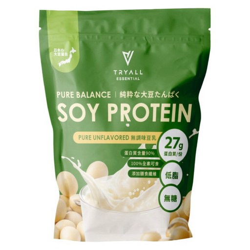 TRYALL Essential 大豆蛋白 無調味豆乳, 1kg, 1個