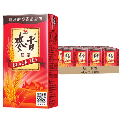統一 麥香 紅茶, 300ml, 24入