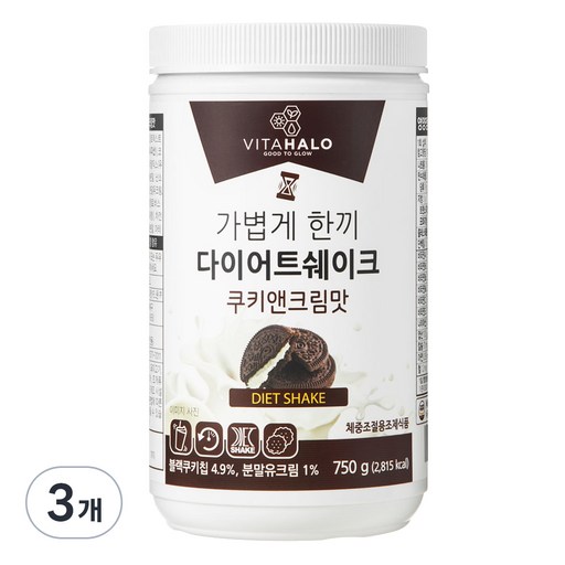 비타할로 가볍게 한끼 다이어트 쉐이크 쿠키앤크림맛