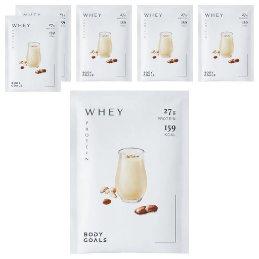 BODY GOALS 乳清蛋白飲 Pro 花生牛奶, 6包, 40g