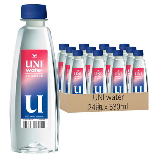 UNI water 純水, 330ml, 24瓶