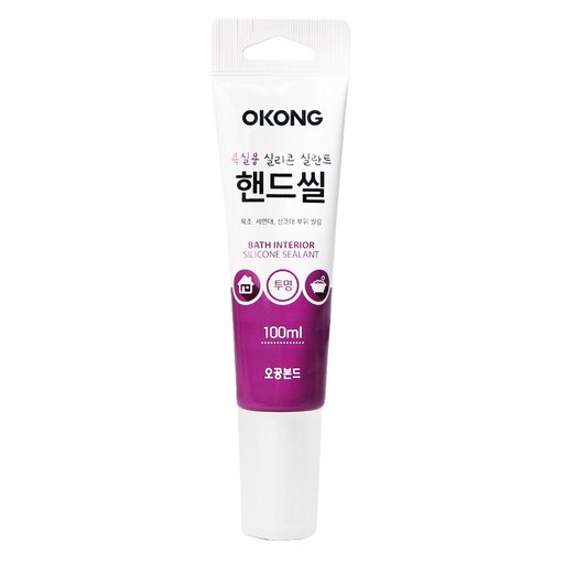 오공 욕실용 실리콘 핸드씰 투명 100ml
