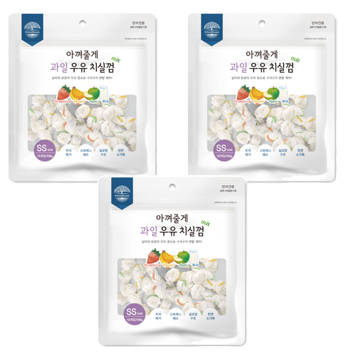 아껴줄게 강아지 과일 우유 치실 덴탈껌 SS 18p